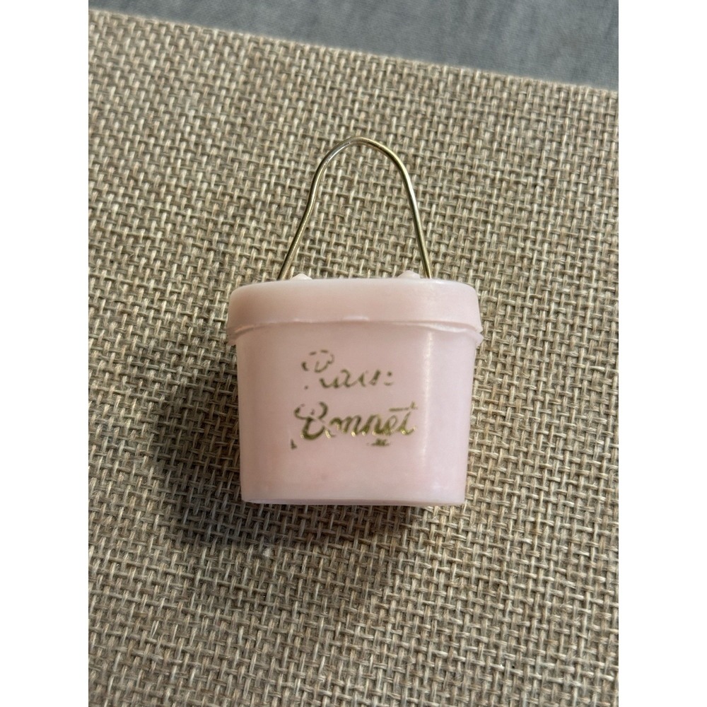 Vintage Pink Rain Bonnet Plastic Purse Case Retro 1960/1970's.